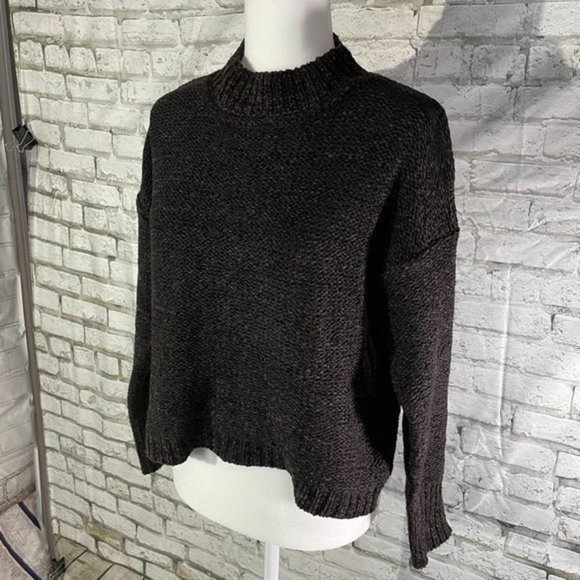 EVELYN TAYLOR Black Mock Neck Sweater Small - Picture 7 of 12